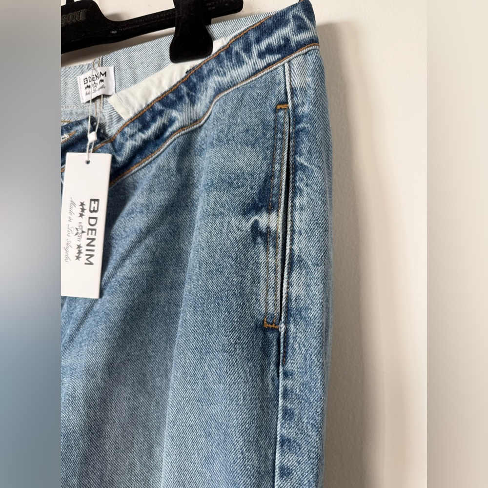 NWT EB Denim Madison Baggy Wide Leg 100% Cotton Made in USA Jeans in Luca - Picture 8 of 14
